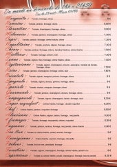 Menu Jo Pizza - pizzas