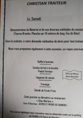 Menu traiteur christian - Exemple de menu