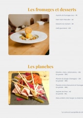 Menu L'Almara - Les fromages, desserts, ...