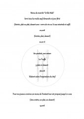 Menu Auberge du cep - Menu du marché grille-midi