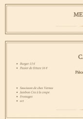 Menu La Charmette - Menu enfant et carte snack