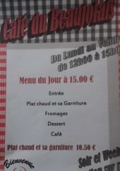 Menu Café du beaujolais - Menu du jour 