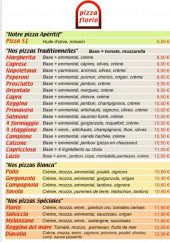 Menu Pizza Florio - Les pizzas