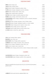 Menu Aux Menus Plaisirs - Pizzas, calzones, bruschettas,...