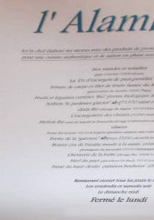 Menu L'Alambic - Informations