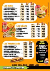 Menu Chicken burger - Les buns, wraps et américains