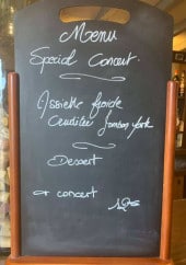 Menu Le ranch - Exemple de menu du jour