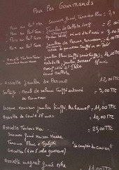 Menu L'apéro des Tontons - Extrait de la carte