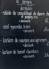 Menu Le Pavillon du Bergen - Extrait de la carte