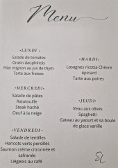 Menu Le Saint Louis - Menu de la semaine