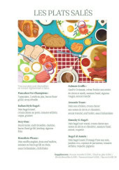 Menu Oh Café - Les plats  salés