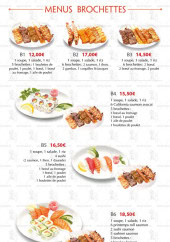 Menu Toyo Sushi - Les menus brochettes