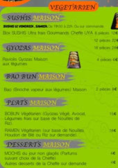 Menu Uya - Les végétariens