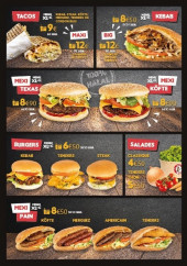 Menu Mexi Kebab - Tacos, kebab, burgers,...