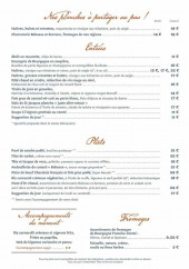 Menu Saint Régis - les entrées et plats,...