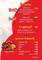 Menu Sanji Cook The Best Food - Les menus, suppléments, boissons et desserts