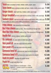 Menu Sanji Cook The Best Food - Les tacos, burgers, sandwiches,...