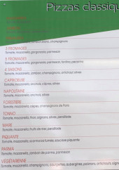 Menu Pizza Lucania - Pizzas classiques
