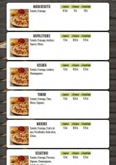 Menu La Strada Pizza - Les pizzas