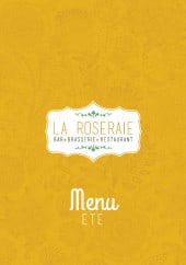 Menu La Roseraie - Carte et menu été La Roseraie Chatenoy en Bresse