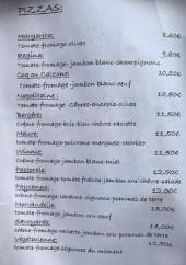 Menu Ah! Nos Pizz' - Les pizzas