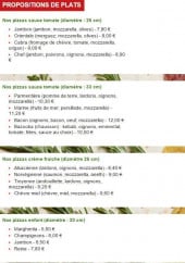 Menu La pizza - Les pizzas