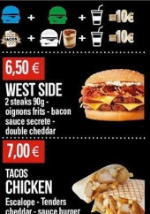 Menu Burger Bynight - Las menus