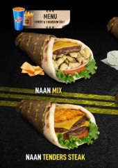 Menu Chicken Street - naan mix, naan supreme et naan steak,...