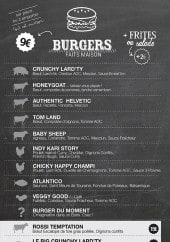 Menu Ernest'Inn - Les burgers