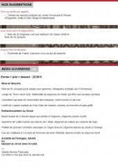 Menu Le Nez Rouge - Les suggestions et le menu gourmand 