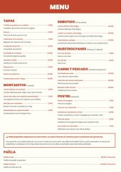 Menu Toro Loco - Le menu
