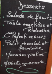 Menu Le Relais de St Hubert - Les desserts