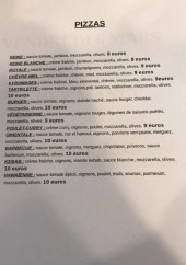 Menu Chez Manue - Les pizzas