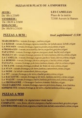 Menu Les Camélias - pizzas