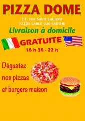 Menu Pizza Dome - Carte et menu Pizza Dome Sable sur Sarthe