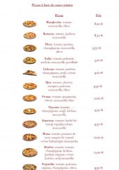 Menu Pizza Benêto - Les pizzas à base de sauce tomate