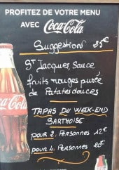 Menu Le Marais - Un exemple d' ardoise