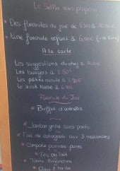 Menu Le Selfie - Un exemple d' ardoise