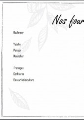 Menu Domaine de l'Epau - Les fournisseurs