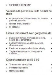 Menu La Pizzarelli - Informations sur le menu