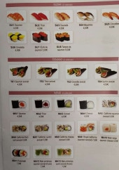 Menu Hoki Sushi - Les sushi, temaki, ...