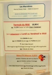 Menu Les Marnières - Formules, menus...