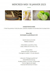 Menu Au Bistrot Ronsard - La suggestion du mois