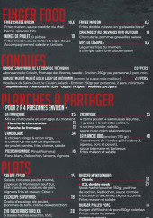 Menu Le Docker - Finger food, fondues et planches à partager,...