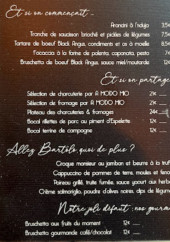 Menu Au Partage - Menu