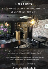 Menu Le 24 - Les informations