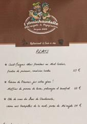 Menu L' amichaudette - Les plats