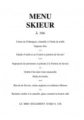 Menu Génépi - Le menu skieur 