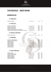 Menu Le Chalet de Courchevel - Les vins page 2