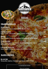 Menu O comptoir des tontons - Les pizzas traditionnelles et pizzas base crème